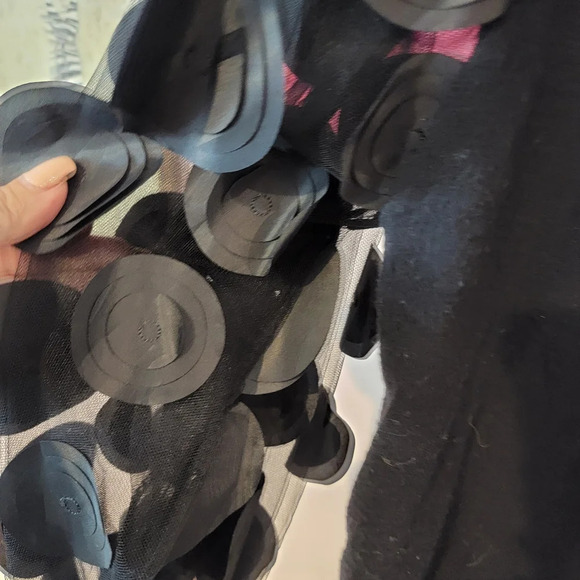 Sioni Milano Black Dot Embellished Sleeve Sweater - Picture 3 of 5